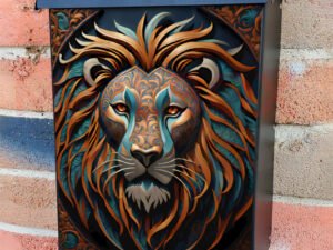 Gorgeous Lion Portrait Colonial Mailbox Cover