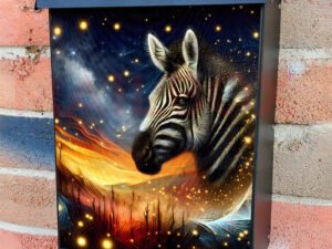 Beautiful Twilight Zebra Colonial Mailbox Cover