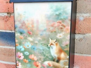 Pretty Spring Fox Colonial Mailbox Cover