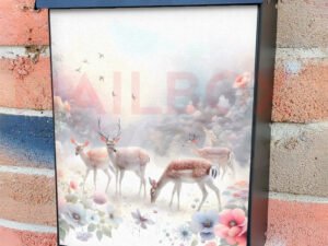 Summer Deer Herd in the Meadow Colonial Mailbox Cover