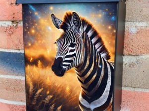 Zebra in the Savannah Colonial Mailbox Cover