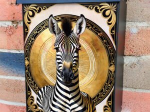 Modern Zebra Design Colonial Mailbox Cover