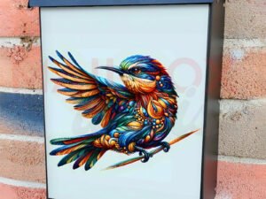 Pretty Intricate Bird Colonial Mailbox Cover