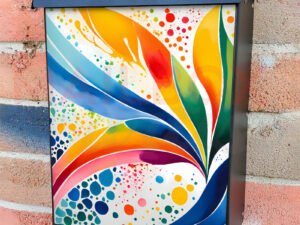 Beautiful Modern Abstract Art Colonial Mailbox Cover