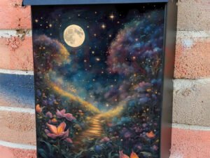 Full Moon above the Meadow Colonial Mailbox Cover