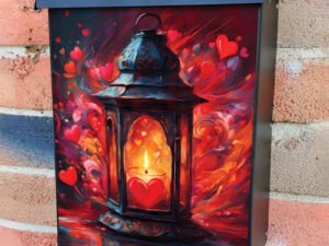 Valentine’s Day Lantern Colonial Mailbox Cover