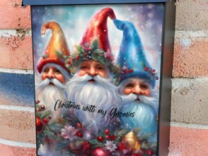 Cute Christmas Gnomies Colonial Mailbox Cover