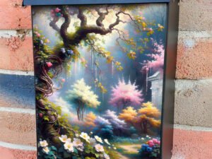 Beautiful Lush Garden Colonial Mailbox Cover