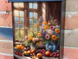 Summer Flowers and Fruit Colonial Mailbox Cover