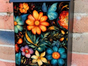 European Folk Flowers Colonial Mailbox Cover