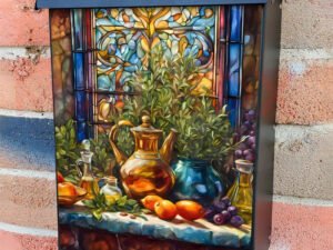 Mediterranean Kitchen Table Colonial Mailbox Cover