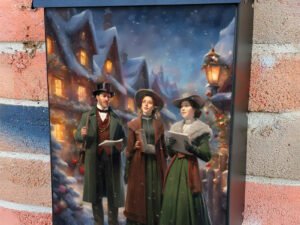 Victorian Christmas Carol Colonial Mailbox Cover