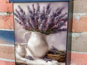 Rustic Lavender Design 2 Colonial Mailbox Cover