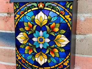 Bohemian Flower Mandala Colonial Mailbox Cover