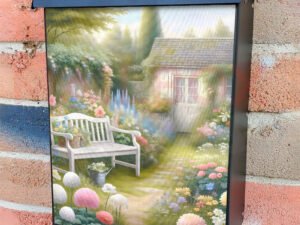 Cozy Farmhouse Flower Garden Colonial Mailbox Cover