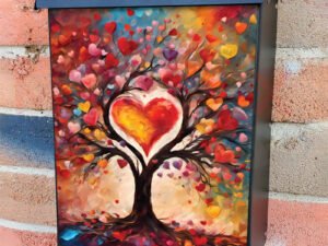 Valentine’s Heart Tree Colonial Mailbox Cover