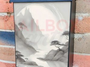 Beautiful Minimalist Landscape Colonial Mailbox Cover