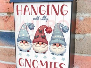 Three Little Christmas Gnomes Colonial Mailbox Cover