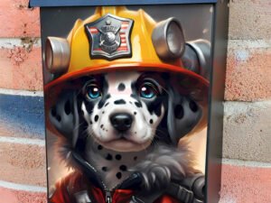 Lovely Firefighter Dalmatian Colonial Mailbox Cover