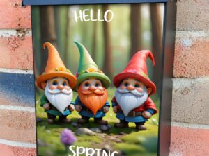 Cute Spring Gnomes 2 Colonial Mailbox Cover