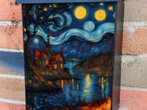 Old Cottage by the Lake Colonial Mailbox Cover