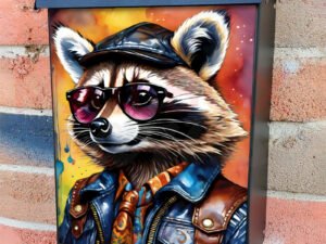 Raccoon in Sunglasses 2 Colonial Mailbox Cover