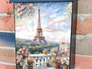 Beautiful Balcony in Paris Colonial Mailbox Cover