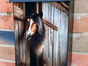 Curious Farmhouse Horse Colonial Mailbox Cover