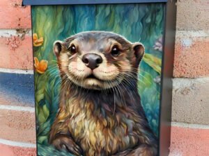 Adorable Little Otter Colonial Mailbox Cover