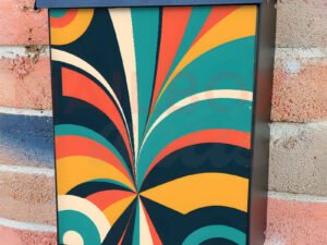 Colorful Retro Design Colonial Mailbox Cover