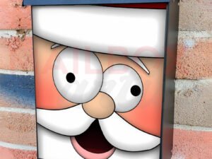 Silly Santa Face Colonial Mailbox Cover