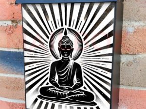Relaxing Buddha Colonial Mailbox Cover