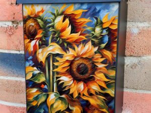 Sunflowers in the Vase Colonial Mailbox Cover