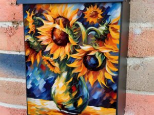 Still Life Sunflowers Colonial Mailbox Cover