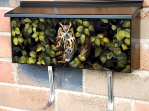 Beautiful Owl on the Tree Townhouse Mailbox Cover