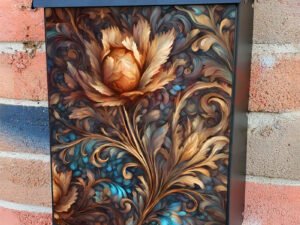 Pretty Folklore Flowers 2 Colonial Mailbox Cover