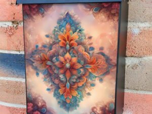 Pretty Bohemian Folklore Design Colonial Mailbox Cover