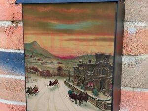 Winter in the Country by J. Hoover Colonial Mailbox Cover