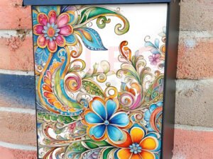 Bohemian Flowers and Paisleys Colonial Mailbox Cover
