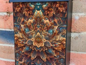 Beautiful Autumn Mandala Colonial Mailbox Cover