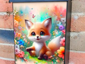 Cute Baby Fox Colonial Mailbox Cover