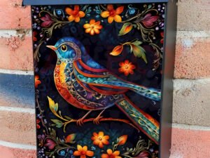 Eastern European Folk Bird Colonial Mailbox Cover