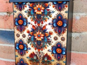 Eastern European Flower Pattern Colonial Mailbox Cover