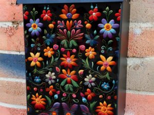 Little Polish Folklore Flowers Colonial Mailbox Cover