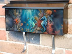 Little Seahorse Couple Townhouse Mailbox Cover