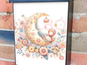 Scandinavian Folklore Moon and Girl Colonial Mailbox Cover