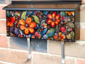 Lovely Colorful Flowers Townhouse Mailbox Cover