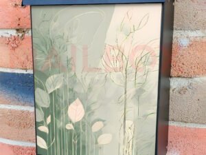 Minimalist Zen Mid Century Botanical Art 2 Colonial Mailbox Cover
