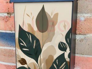 Minimalist Zen Mid Century Botanical Art 5 Colonial Mailbox Cover
