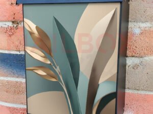 Minimalist Zen Mid Century Botanical Art 6 Colonial Mailbox Cover